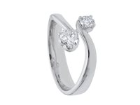 Anello Babila Milano Donna Bilogy in Oro bianco Diamante 215422 - 215422